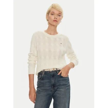 Zdjęcie Tommy Hilfiger Sweter WW0WW43586 Écru Regular Fit