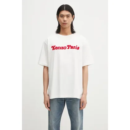 Zdjęcie Kenzo t-shirt bawełniany męski kolor biały z aplikacją FF55TS5474SG.02
