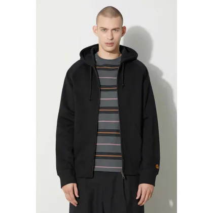 Zdjęcie Carhartt WIP kurtka Hooded Chase Jacket męski kolor czarny z kapturem gładka I033664.00FXX