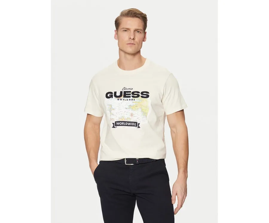 obrazek 1 Guess T-Shirt M5RI10 I3Z14 Écru Regular Fit