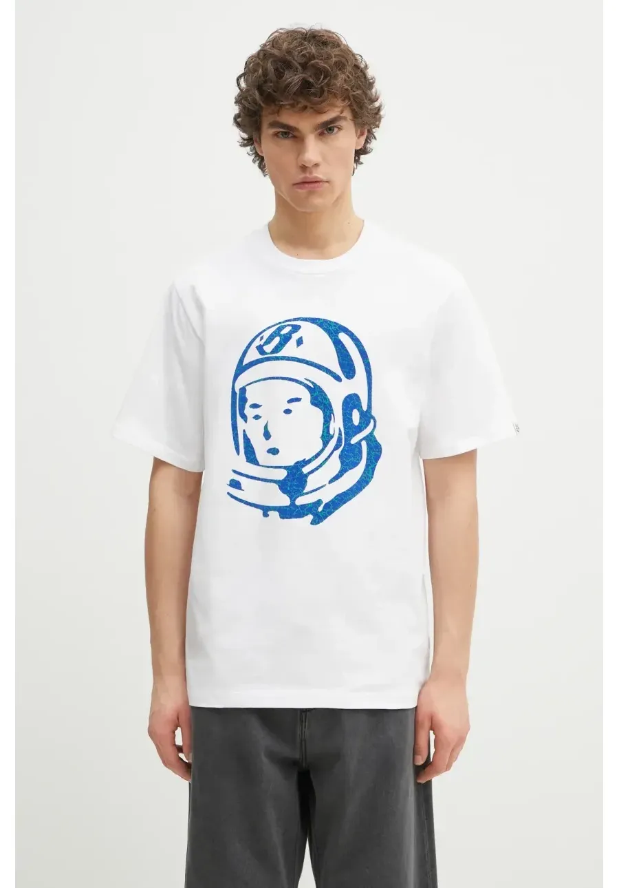 obrazek 1 Billionaire Boys Club t-shirt bawełniany Cracked Flock Print Astro T-Shirt męski kolor biały z nadrukiem B25156