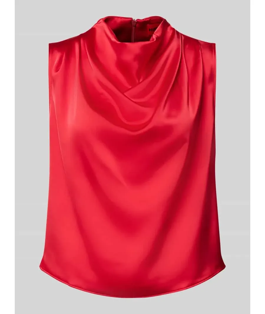 obrazek 1 Bluzka o kroju regular fit z lejącym kołnierzem model ‘CASMINI’
