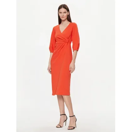 Zdjęcie Nissa Sukienka koktajlowa RZ14824 Pomarańczowy Regular Fit