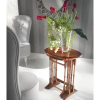 Picture Attractive 3-piece walnut coffee table
