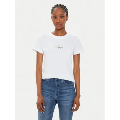Zdjęcie Calvin Klein Jeans T-Shirt Monologo J20J223563 Biały Slim Fit