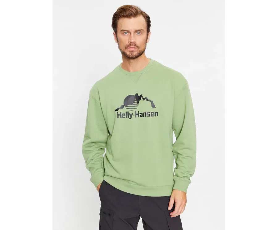 obrazek 1 Helly Hansen Bluza Yu Crew Sweater 2.0 53891 Zielony Regular Fit