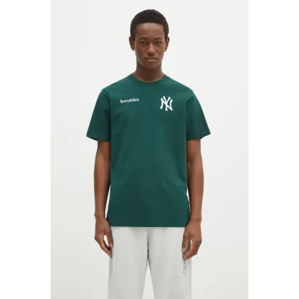 Zdjęcie Sporty & Rich t-shirt bawełniany Champions kolor zielony z nadrukiem TO043505300GR10