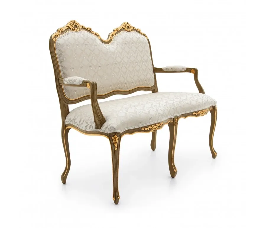 obrazek 1 Wyrafinowana sofa w stylu klasycznym ze strukturą drewna bukowego - Sevensedie