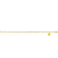 Picture Elegant bracelet with a heart-shaped pendant, 18.5 cm