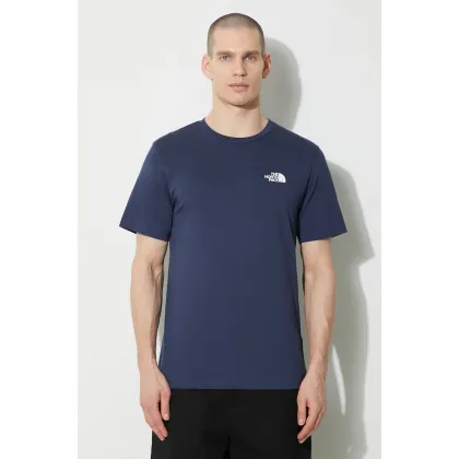 Zdjęcie The North Face t-shirt M S/S Simple Dome Tee męski kolor granatowy z nadrukiem NF0A87NG8K21