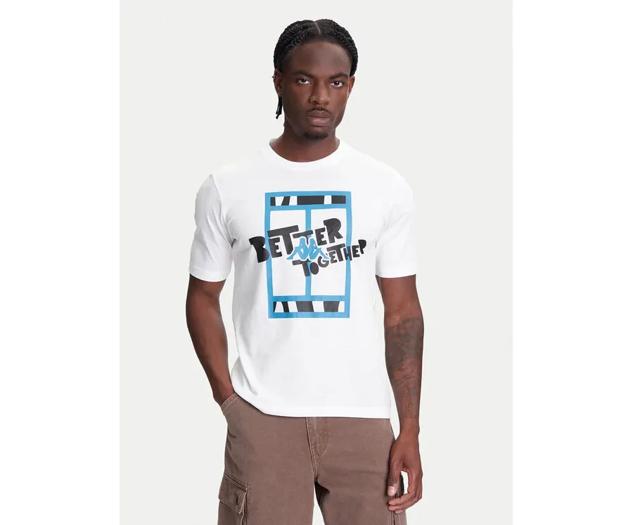 obrazek 1 Kappa T-Shirt 351U8JW 001 Biały Regular Fit