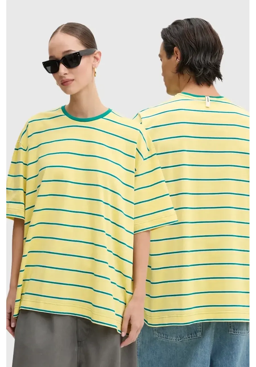 obrazek 1 Sunnei t-shirt bawełniany kolor żółty wzorzysty RTWXJER008