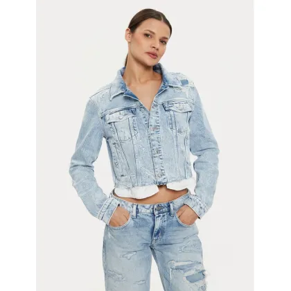 Zdjęcie Tommy Jeans Kurtka jeansowa Izzie DW0DW18555 Niebieski Slim Fit