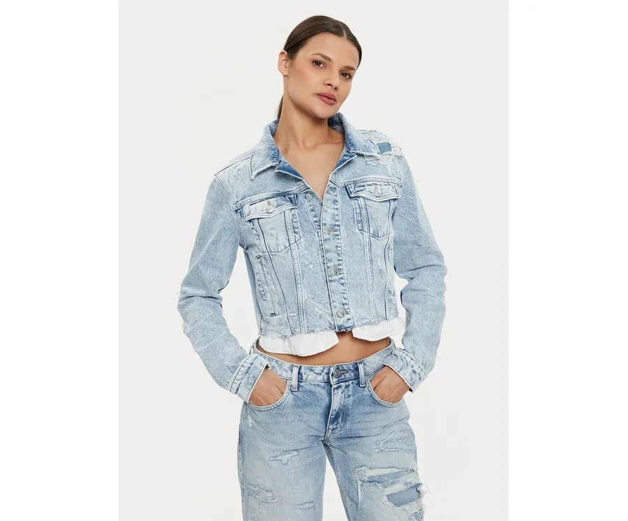 obrazek 1 Tommy Jeans Kurtka jeansowa Izzie DW0DW18555 Niebieski Slim Fit