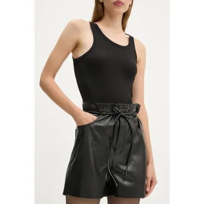 Zdjęcie Nanushka szorty SCEPA damskie kolor czarny gładkie high waist NW24PFOW10551
