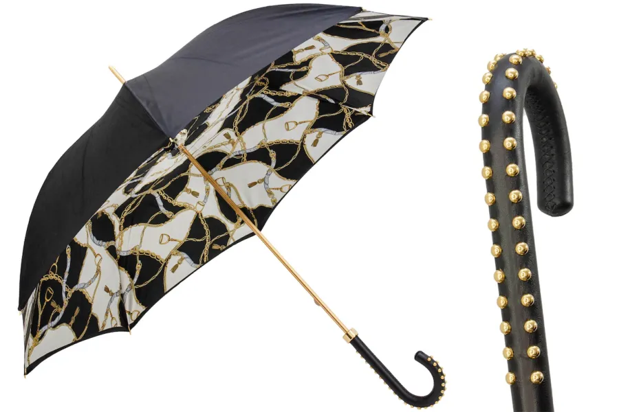 obrazek 1 Piękny stylowy czarny parasol damski – Pasotti