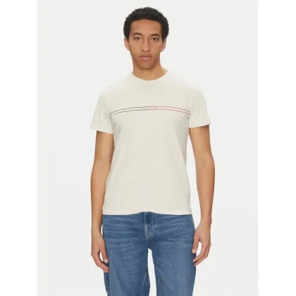 Zdjęcie Tommy Jeans T-Shirt Entry Graphic DM0DM20779 Beżowy Slim Fit