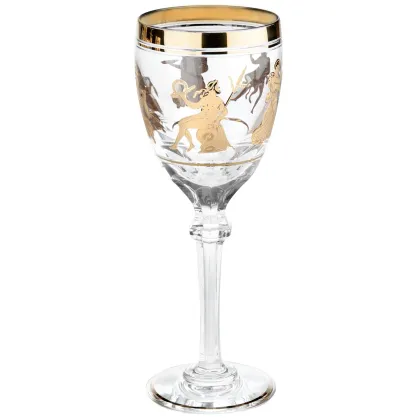 Zdjęcie Luksusowy kielich do białego wina z kolekcji Jubilee ze złotym motywem ozdobnym inspirowanym mitologią grecką i rzymską - Vista Alegre