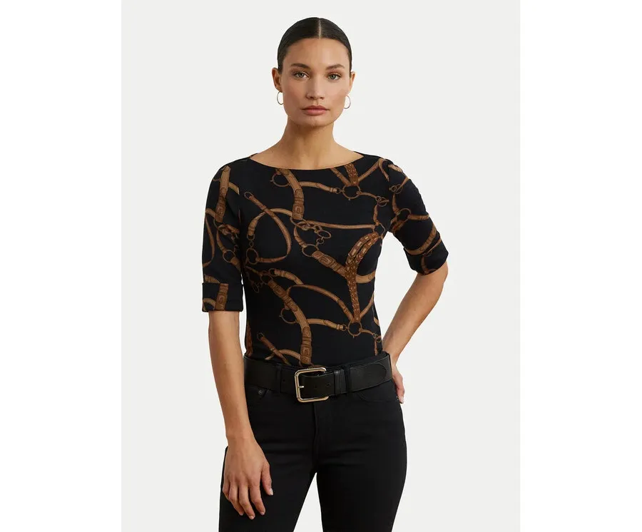 obrazek 1 LAUREN RALPH LAUREN Bluzka 200971107001 Czarny Slim Fit