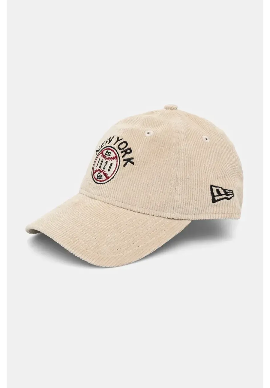 obrazek 1 New Era czapka z daszkiem CORD 9TWENTY® kolor beżowy z aplikacją 60565322