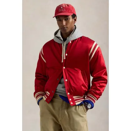 Zdjęcie Polo Ralph Lauren kurtka Varsity Jacket męska kolor czerwony przejściowa 710949940