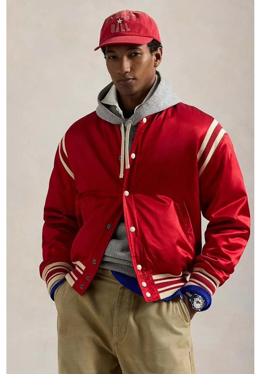 obrazek 1 Polo Ralph Lauren kurtka Varsity Jacket męska kolor czerwony przejściowa 710949940