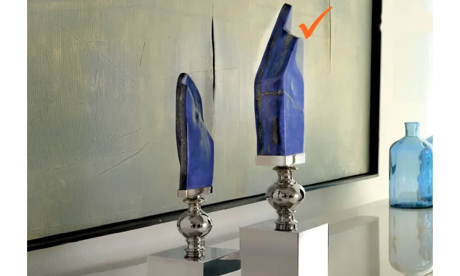 obrazek 1 Dekoracyjna wieża lapislazzuli na niklonowej podstawie