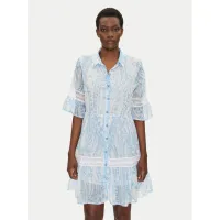 Zdjęcie Iconique Sukienka koszulowa IC25-039 Niebieski Relaxed Fit