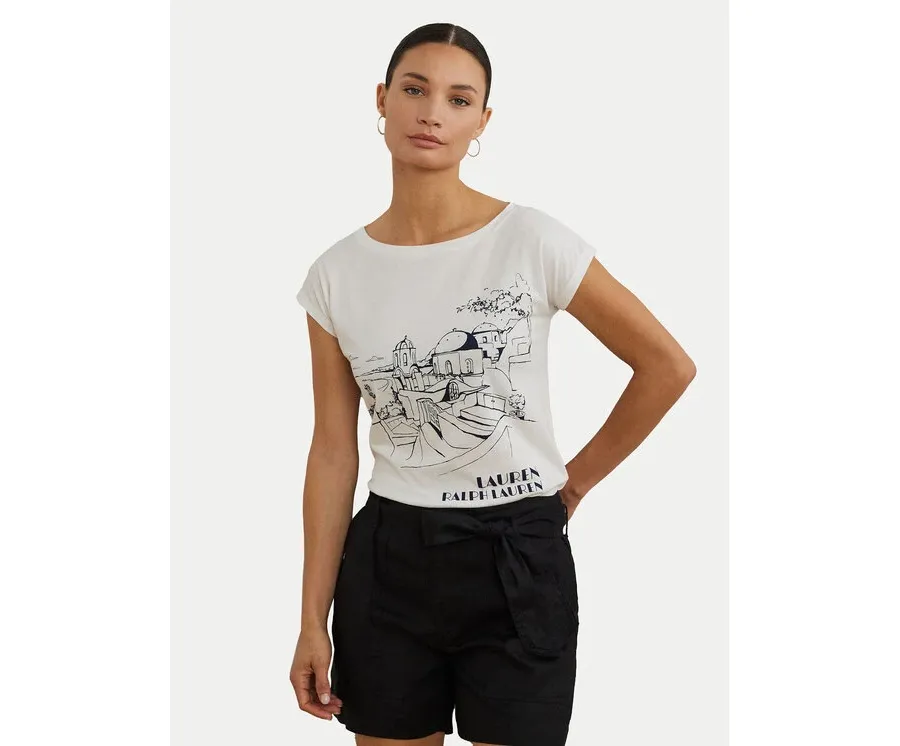 obrazek 1 LAUREN RALPH LAUREN T-Shirt 200971072002 Biały Relaxed Fit
