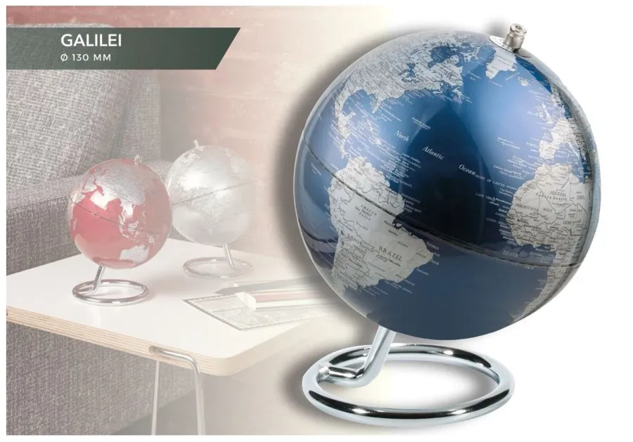 obrazek 3 Edukacyjny globus Galilei na chromowanej podstawie