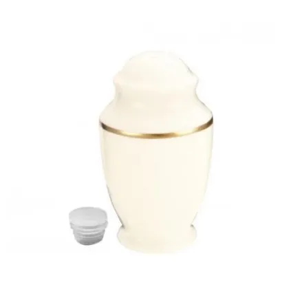 Zdjęcie Kremowa porcelanowa pieprzniczka ze złotą obwódką z Niemiec – Tettau