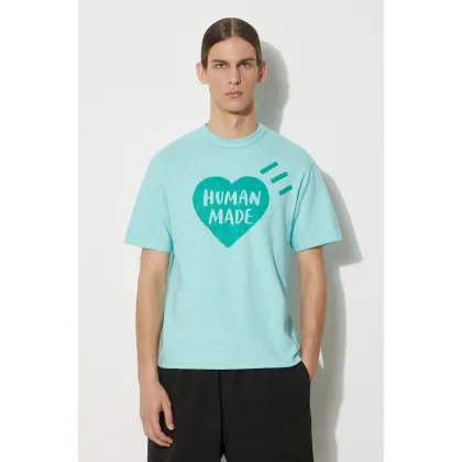 Zdjęcie Human Made t-shirt bawełniany Color męski kolor zielony z nadrukiem HM27CS006