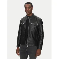 Zdjęcie KARL LAGERFELD Kurtka skórzana 555083 551420 Czarny Regular Fit