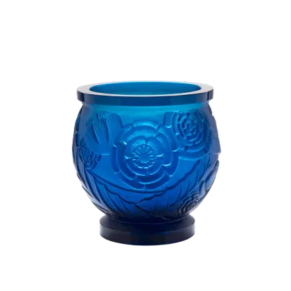 Zdjęcie Kryształowy średni wazon z oryginalnym zdobieniem – marka Daum