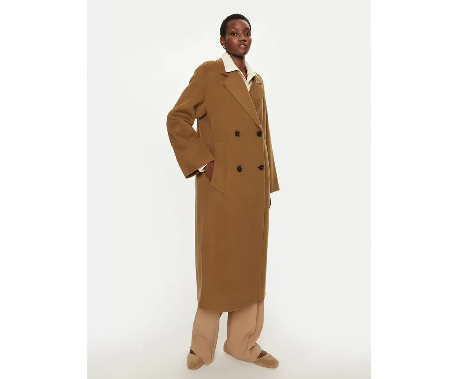 obrazek 1 IVY OAK Płaszcz wełniany Clara IO111105 Brązowy Oversize
