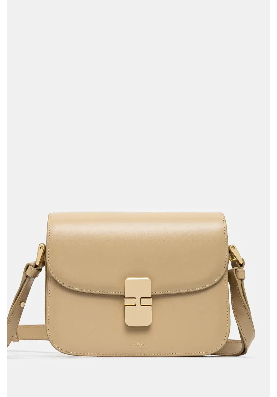 obrazek 1 A.P.C. torebka skórzana Sac Grace Small kolor beżowy