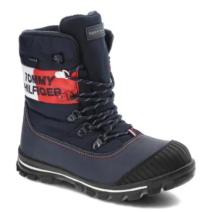 Zdjęcie Granatowe Śniegowce Tommy Hilfiger Ocieplane Buty Damskie