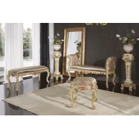 Picture Luxurious antique-style stool for the living room – Morello Gianpaolo