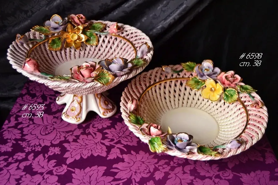 obrazek 1 Dekoracyjna ceramiczna misa z paterą od włoskiej marki