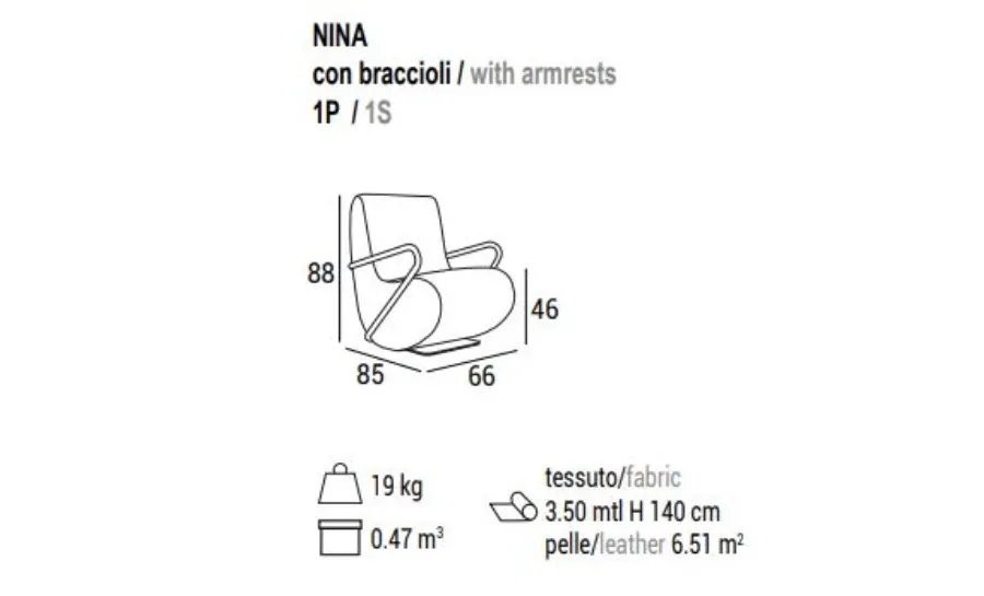 obrazek 4 Nietypowy fotel Nina od włoskiej marki