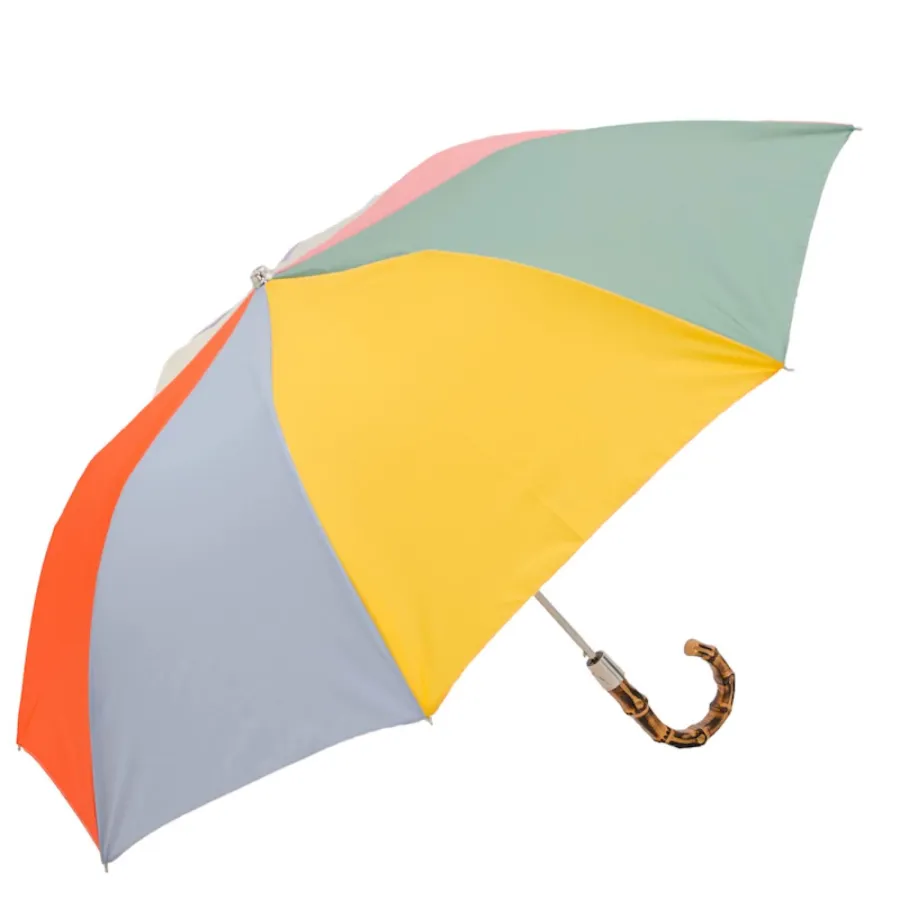 obrazek 8 Oryginalny parasol damski w kolorach tęczy z rączką z bambusa – Pasotti