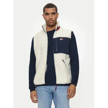 Zdjęcie Tommy Jeans Kamizelka Teddy DM0DM18900 Écru Relaxed Fit