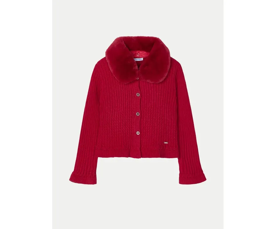 obrazek 1 Mayoral Kardigan 4362 Czerwony Regular Fit