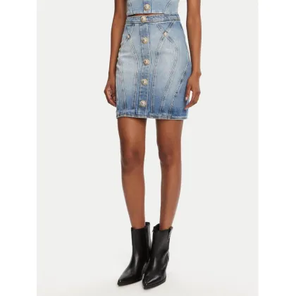 Zdjęcie Balmain Spódnica jeansowa DF1LBA22DE53 Niebieski Slim Fit