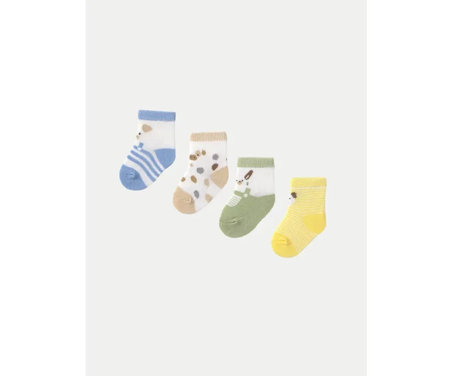 obrazek 1 Mayoral Zestaw 4 par wysokich skarpet dziecięcych 9862 Kolorowy