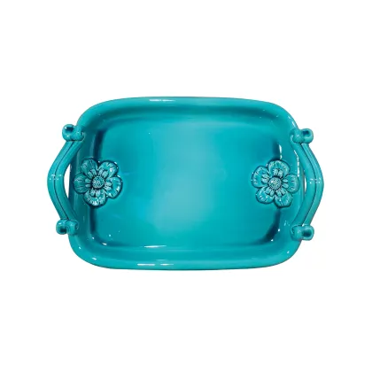 Zdjęcie Oryginalna włoska ceramiczna taca w stylu perskim