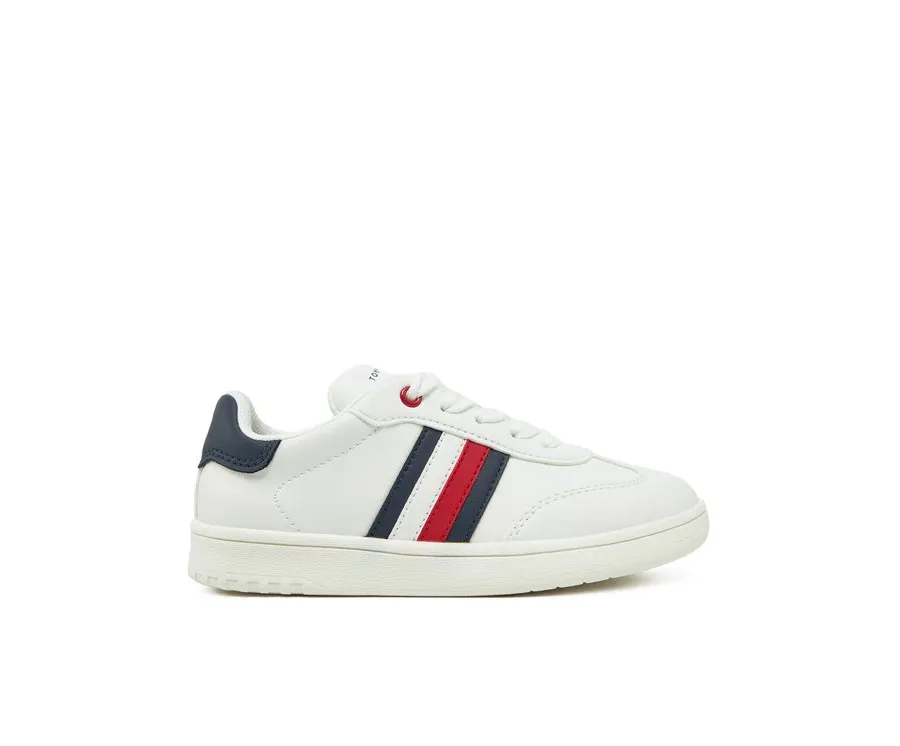 obrazek 1 Tommy Hilfiger Sneakersy Stripe Low Cut Lace-Up Sneaker T3X9-33850-1355 M Biały