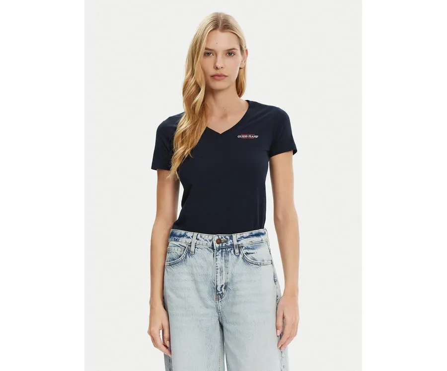 obrazek 1 Guess Jeans T-Shirt W4YI23 J1314 Granatowy Slim Fit