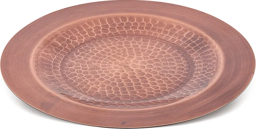 obrazek 1 Talerz miedziany, postarzany - ciemna miedź Ø28cm - Tavola - Cu Artigiana