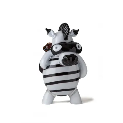 Zdjęcie Dekoracyjna rzeźba ze szkła dmuchanego murano „Złodziejka zebra”